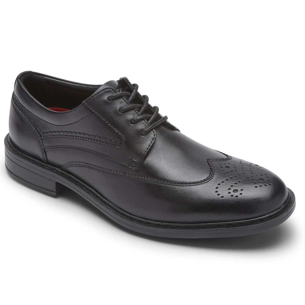 Rockport Singapore Mens Lace Up - Tanner Wingtip Black - IZ5916480